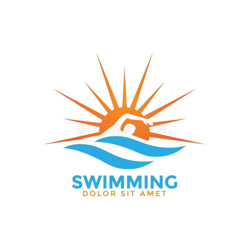 Swimming Graphic Design Template Vector Stock Vector Illustration of