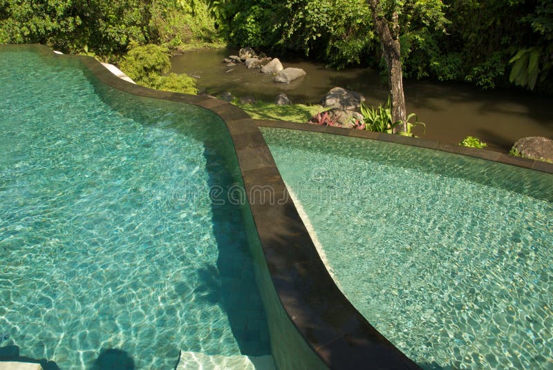 Tropical resort swimming pool. bali