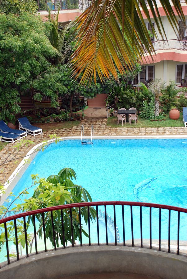 Swimming pool of villa stock image. Image of architecture 10813223