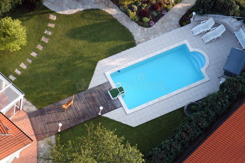 Swimming pool from the air