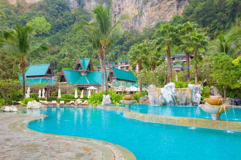 Swimming pool on the beach