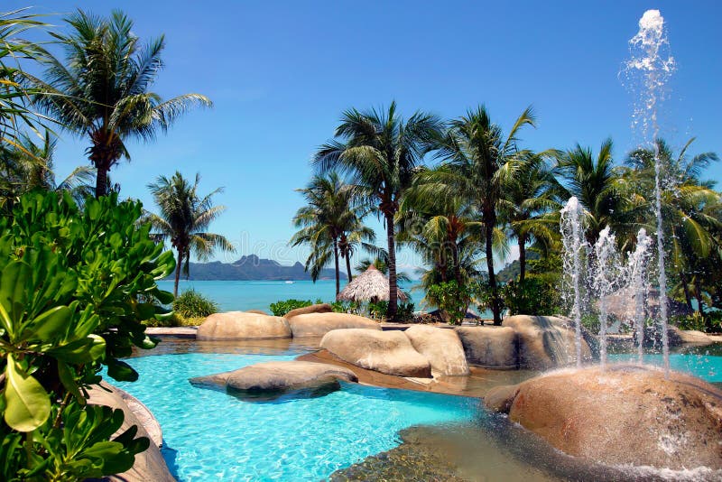 Swimming pool and beach