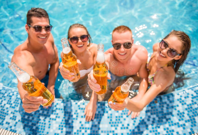 Swimming Pool Stock Image Image Of Lifestyle Friends 59759083