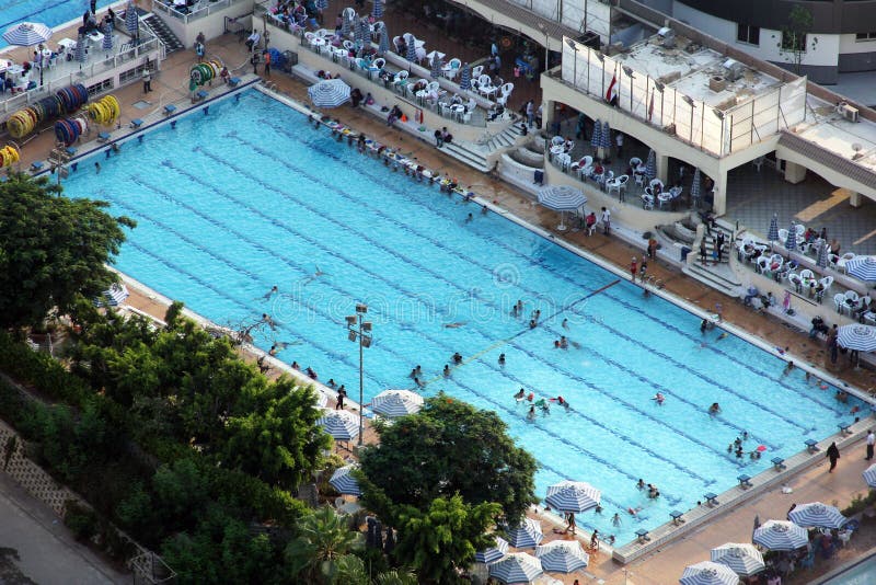 Swimming Pool from Cairo Tower Editorial Photography Image of