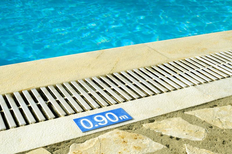 Swimming pool depth sign stock image. Image of info, meter 28362381