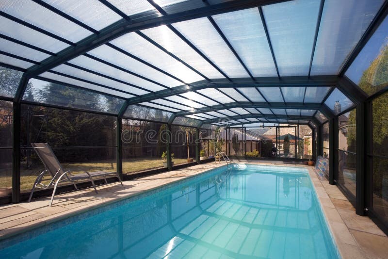 Swimming Pool Enclosure royalty free stock photo