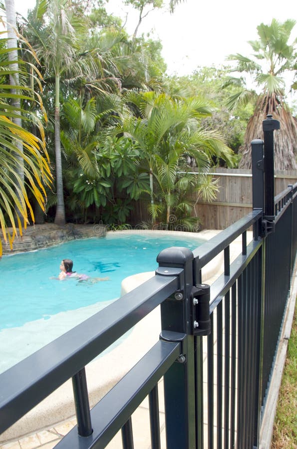 Swimming pool fence stock photography Swimming pool fence stock photography