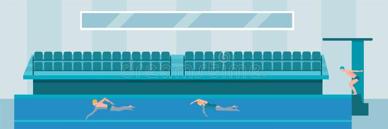 Swimming pool flat vector illustration vector illustration Swimming pool flat vector illustration vector illustration