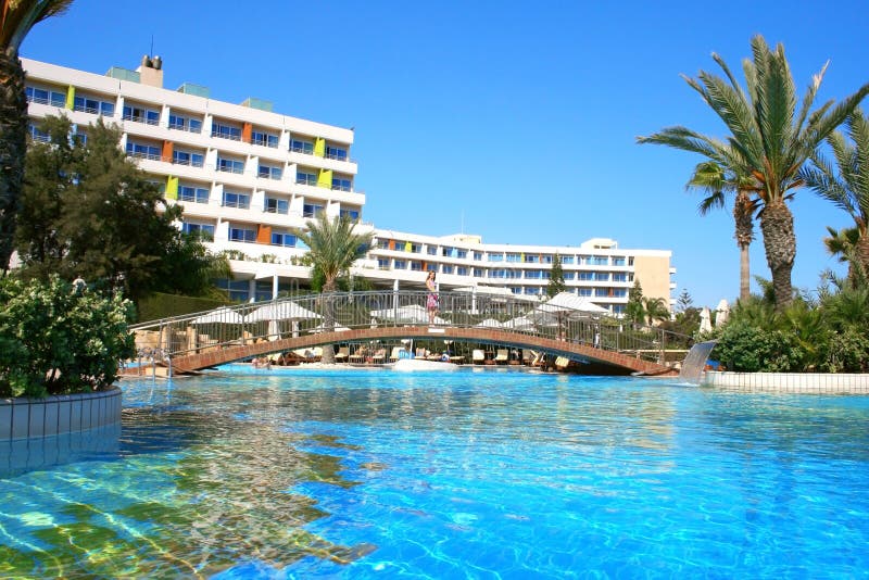 Swimming pool and hotel