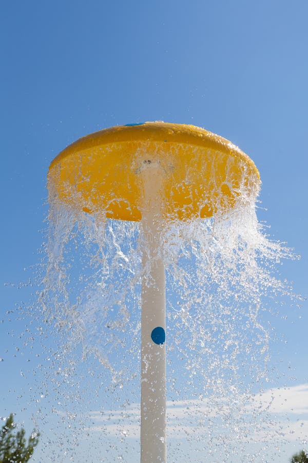 Swimming Pool Mushroom Shape Shower Stock Photo - Image of travel, polka:  67159314