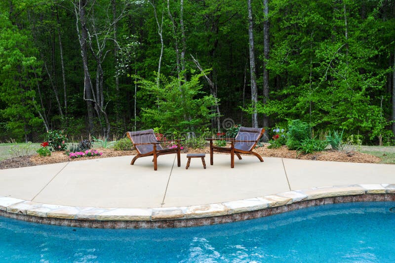 Swimming Pool Patio stock photos
