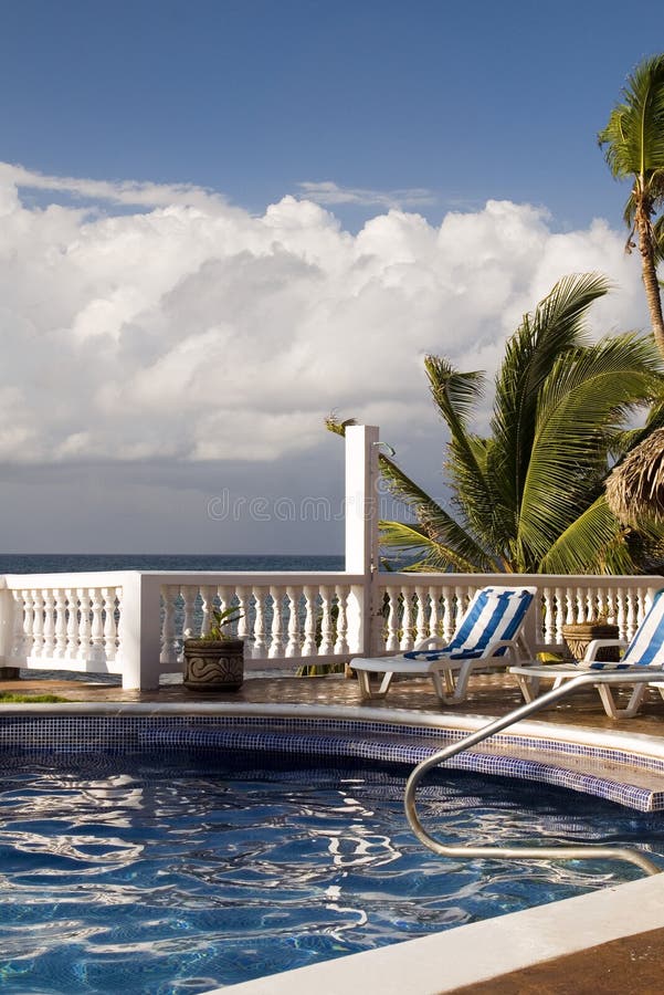 Swimming Pool at Resort Big Corn Island Nicaragua Stock Image Image