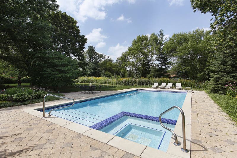 Swimming pool with sauna