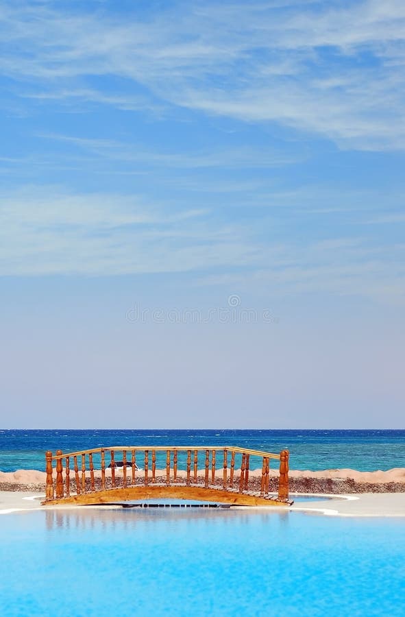 Swimming pool and the sea