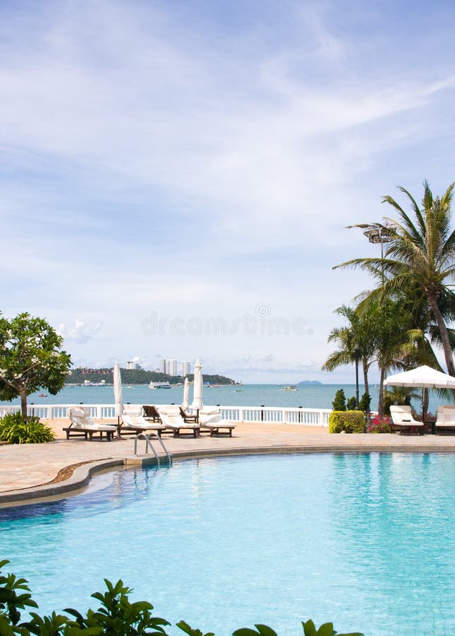 Swimming pool on a sunny day.