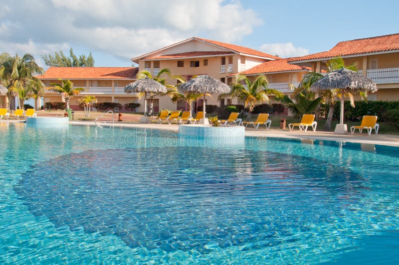 Swimming pool in tropical resort