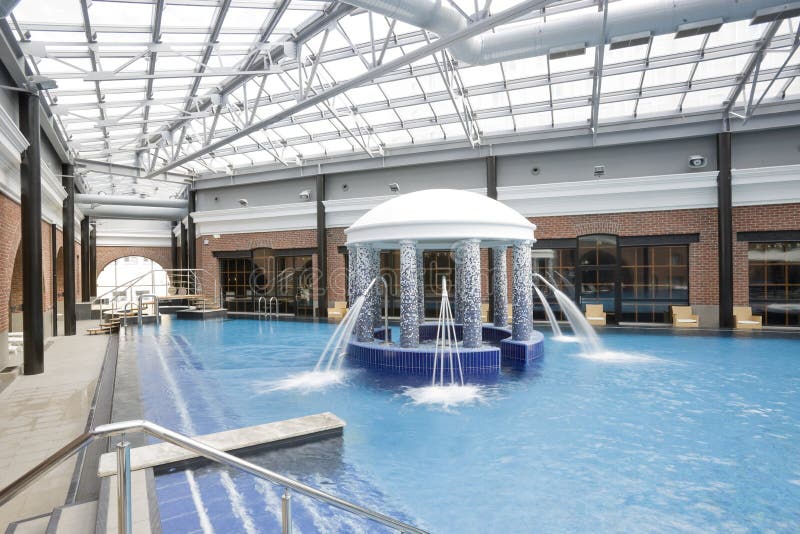 Swimming pools in a spa hotel