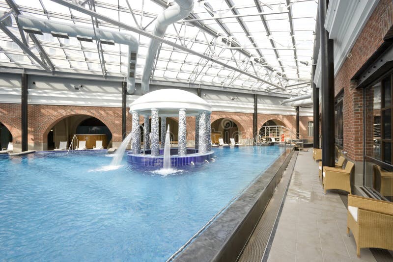 Swimming pools in a spa hotel