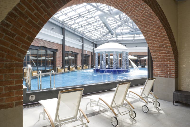 Swimming pools in a spa hotel