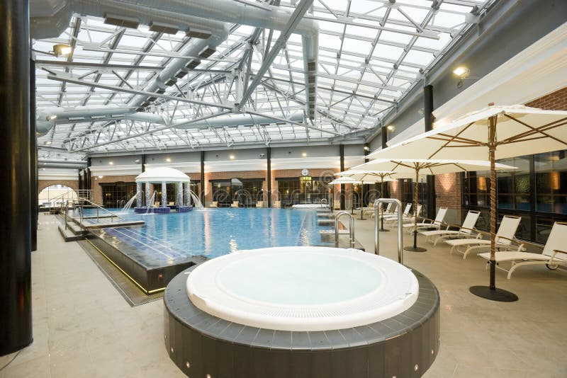 Swimming pools in a spa hotel