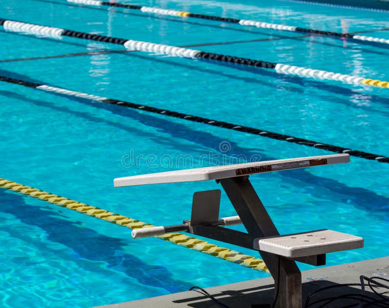 Swimming starting blocks stock image Swimming starting blocks stock image
