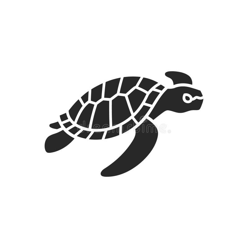 Swimming Turtle Icon stock illustration