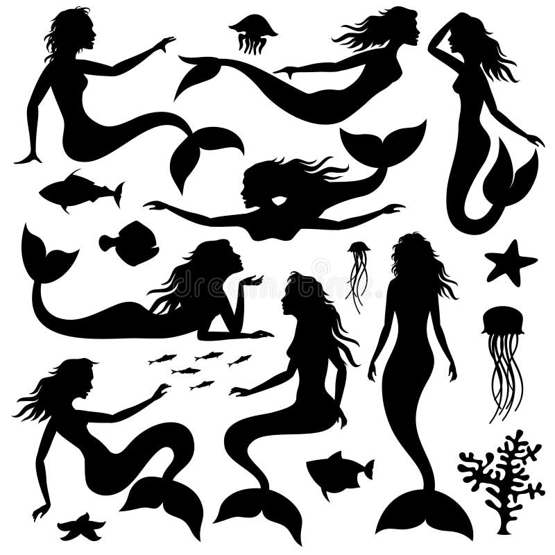 Free Free 73 Silhouette Svg Mermaid Clipart SVG PNG EPS DXF File