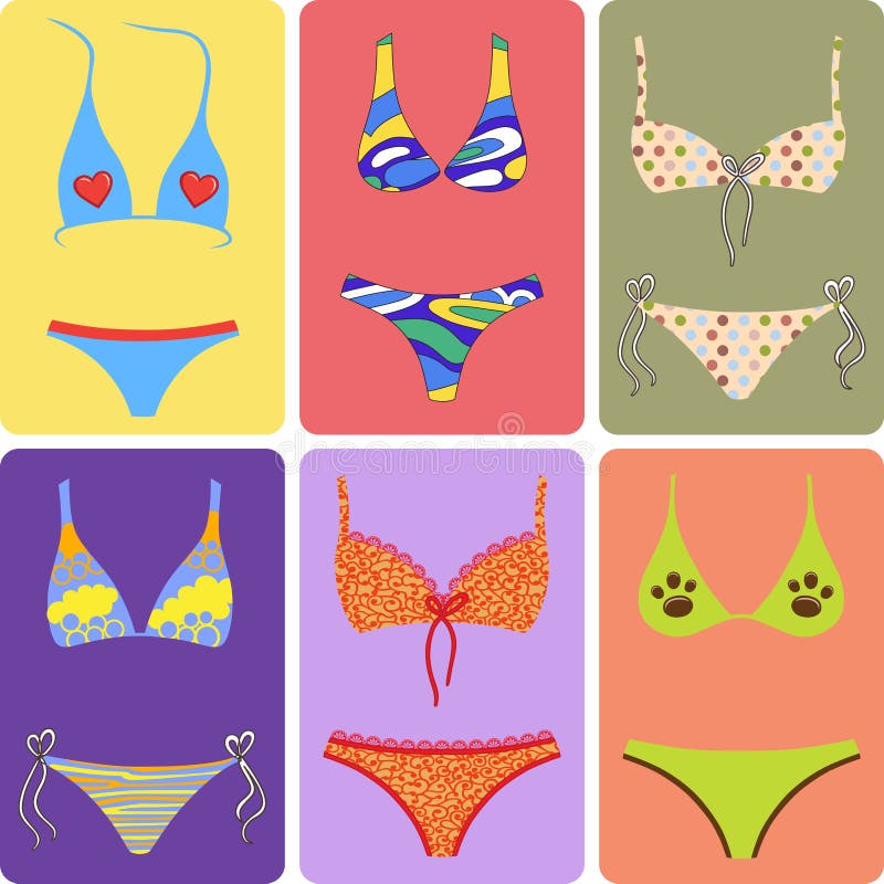 Yellow Polka Dot Bikini stock illustration. Illustration of spot 2247373