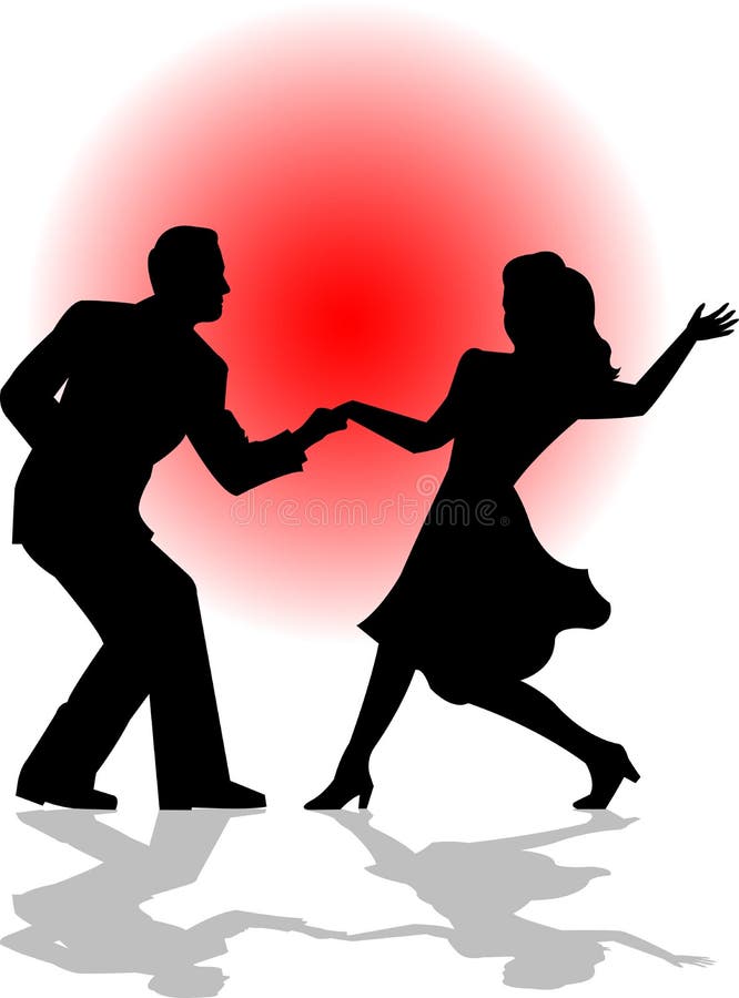 Swing Dance Couple/eps stock vector. Illustration of decoration - 1302514