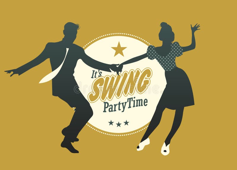 Young couple dancing swing, rock or lindy hop. Young couple dancing swing, rock or lindy hop