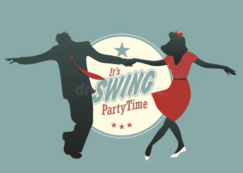 Young couple dancing swing, rock or lindy hop. Young couple dancing swing, rock or lindy hop