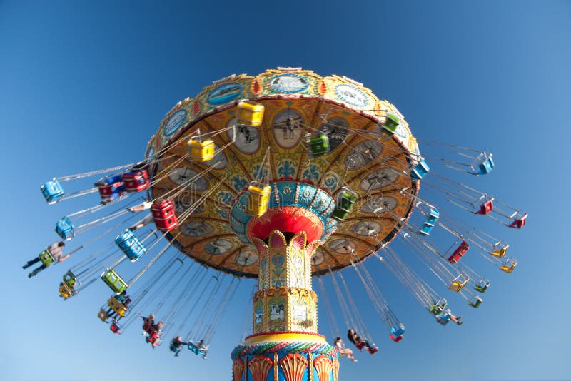 Traditional swing at amusement park. Traditional swing at amusement park