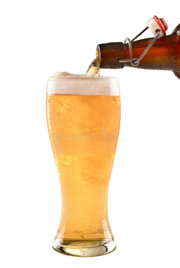 Swing Top Bottle Beer Pour stock image. Image of brewery 79709209
