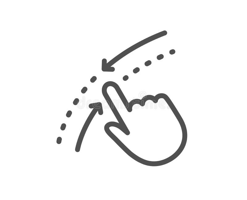 Swipe up down line icon. Move finger sign. Vector vector illustration