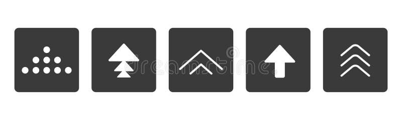 Swipe up icon arrow button, ui scroll symbol. Swipe slide simple minimal line sign. Move button, app interface action. vector illustration