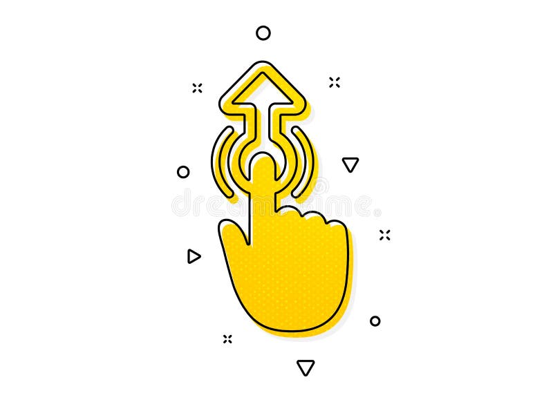 Swipe up icon. Move finger sign. Vector royalty free illustration