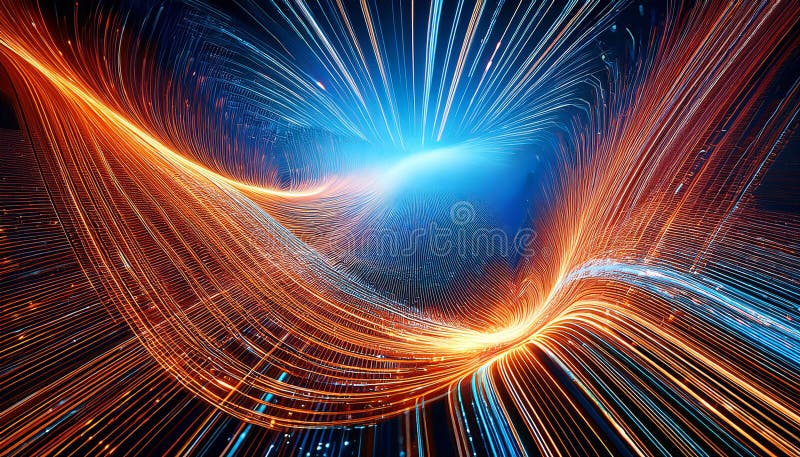 Swirl of Big Data Visualization Representing Vitality and Aspirations vector illustration