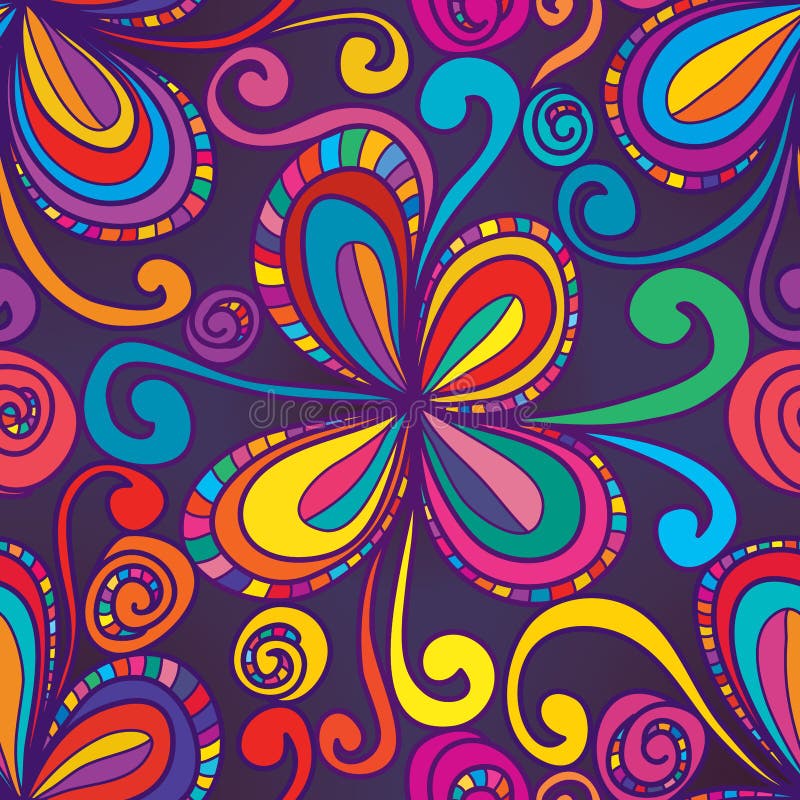 Illustration swirl flower stylish swirl colorful seamless pattern purple color background graphic element. Illustration swirl flower stylish swirl colorful seamless pattern purple color background graphic element.