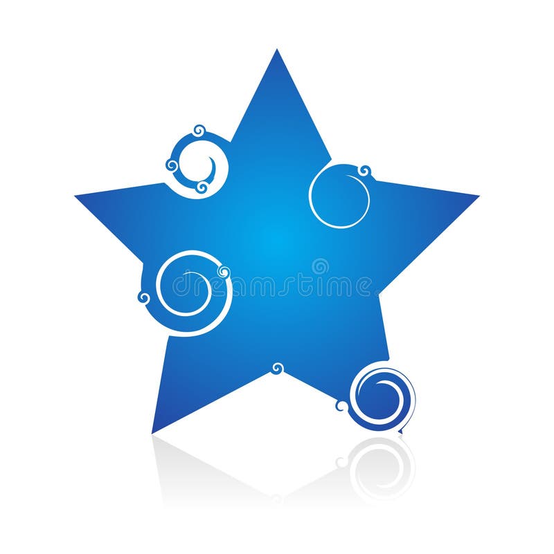 Swirl star stock illustration