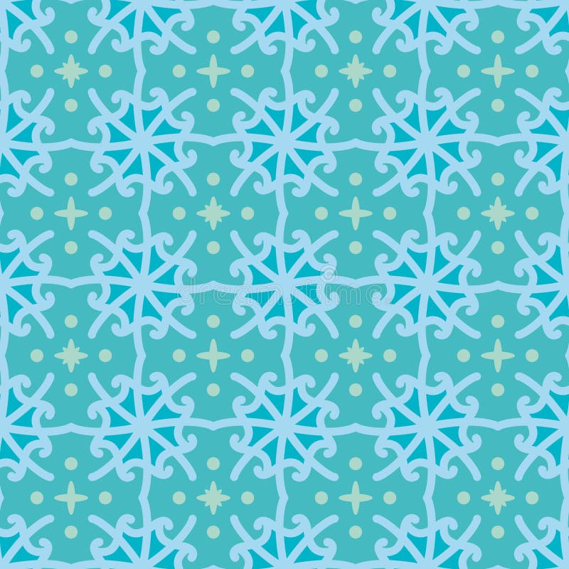 Swirl Star Mesh Seamless Vector Pattern royalty free illustration