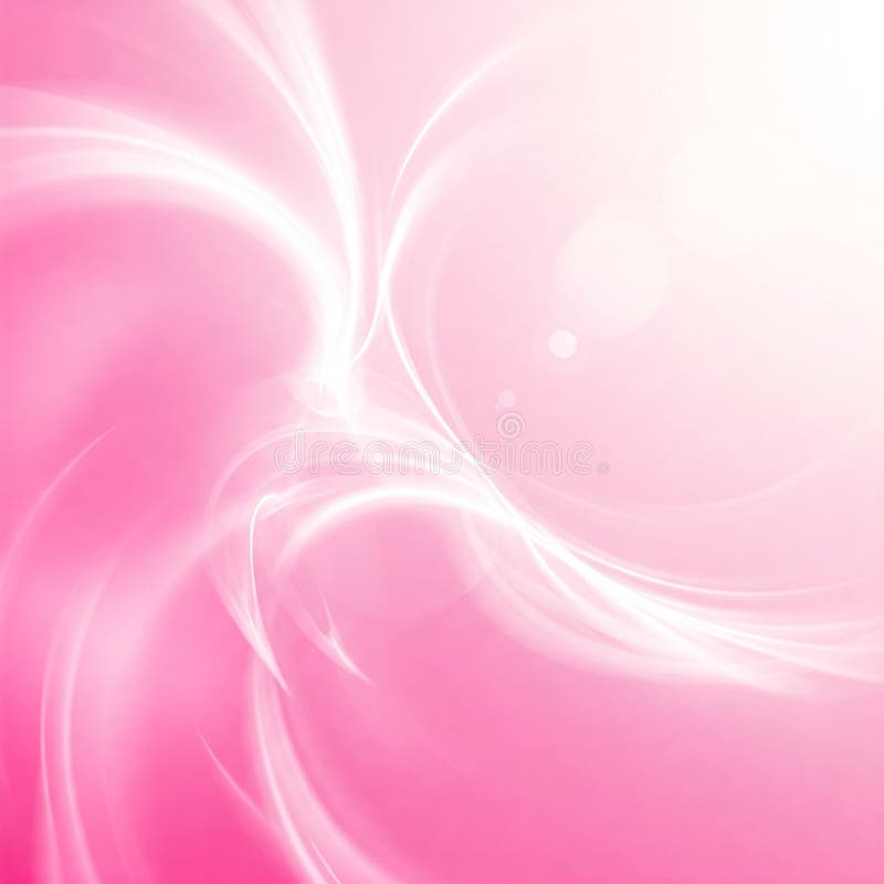 Swirling abstract design with flowing white lines on a bright pink background. vector illustration