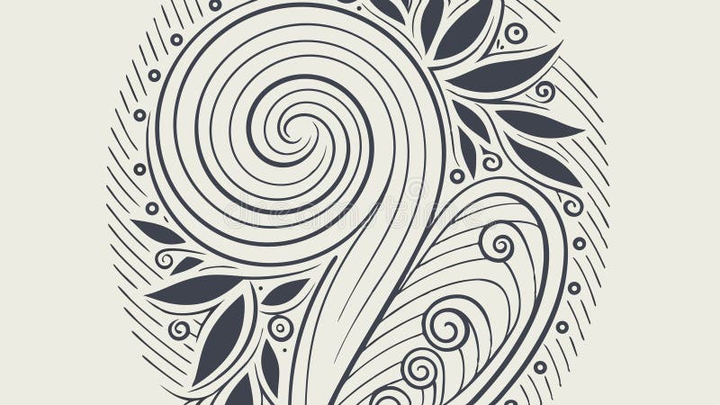 Swirling Abstract Organic Pattern Vector Design, vector design Generative AI vector illustration