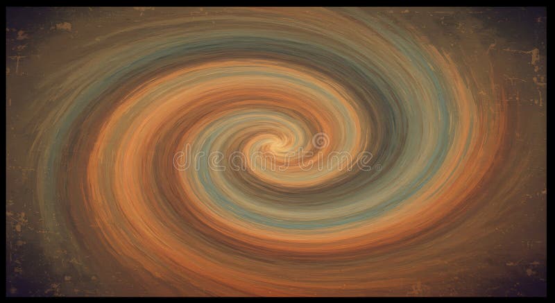 Swirling abstract pattern featuring concentric circles with a spiral effect. stock illustration