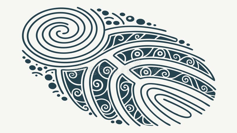Swirling Abstract Pattern Organic Lines Vector, vector design Generative AI royalty free illustration