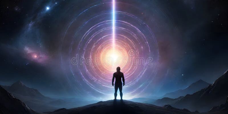 Hypnotic Celestial Vortex stock photos