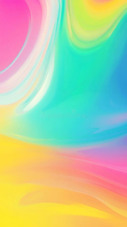 Swirling pastel gradient creating a vibrant and colorful abstract background stock photo