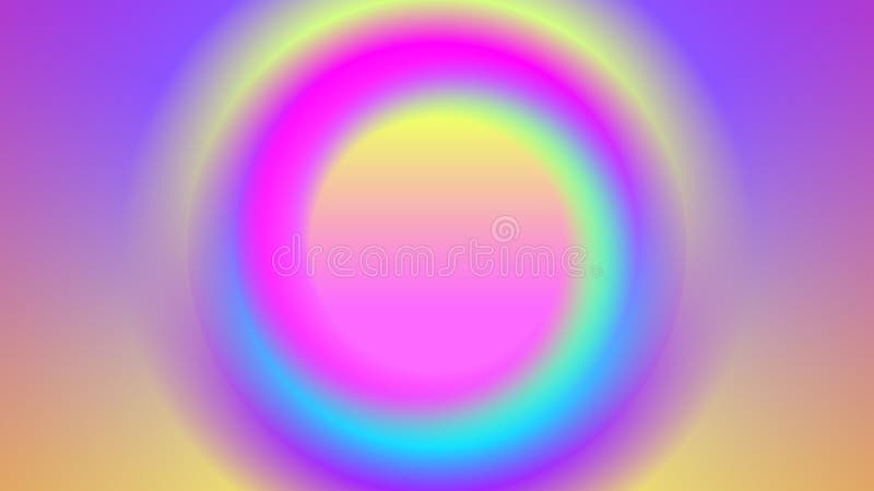A swirling rainbow gradient in a circular pattern with a pink center on a light background. vector illustration
