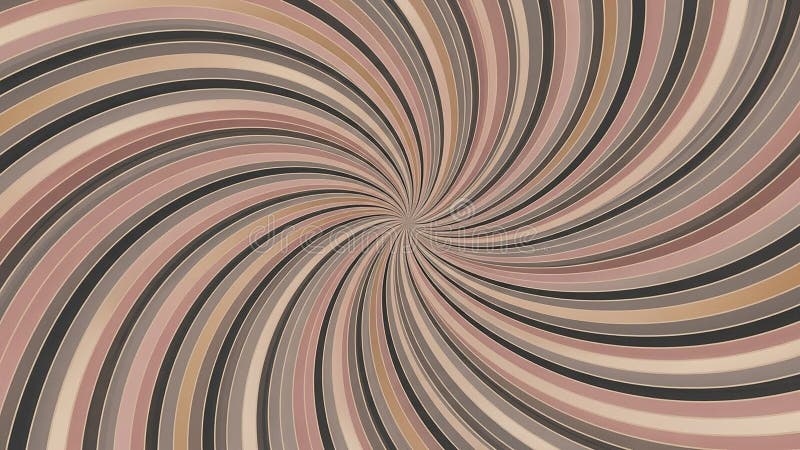 Swirling Spiral Pattern of Earth Tone Stripes with Central Convergence abstract background stock illustration
