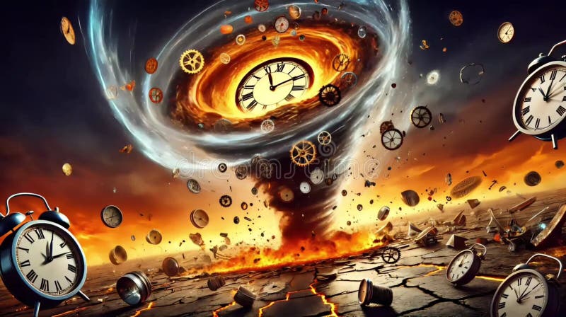 The Time Tornado Time Concept Stock Video - Video of clock, motion ...