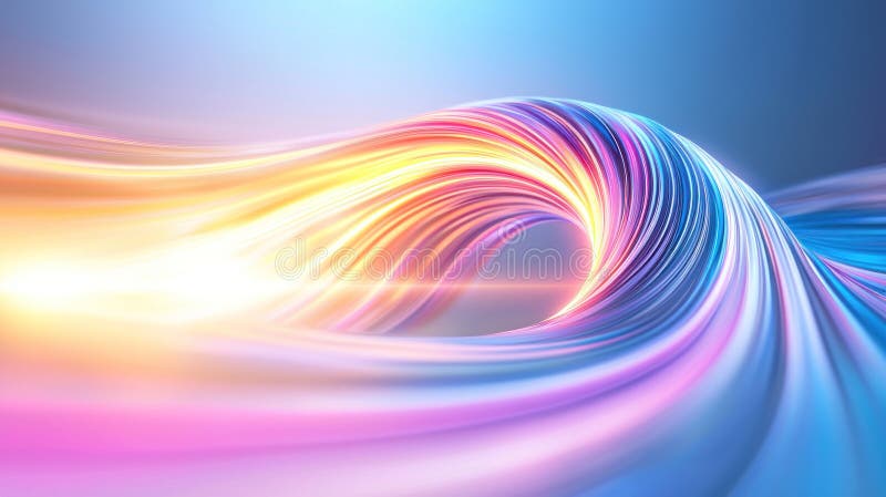 Swirling vortex of soft colors and light creates mesmerizing effect stock photography